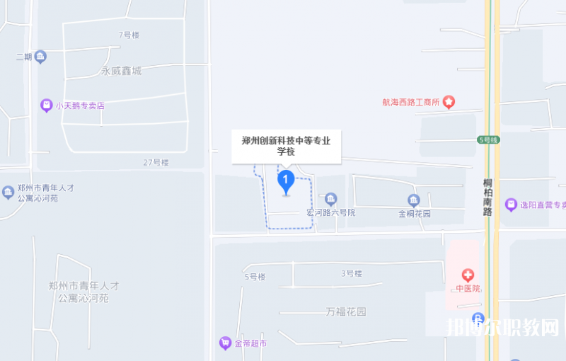 鄭州創(chuàng)新科技中等專業(yè)學校地址，乘車路線