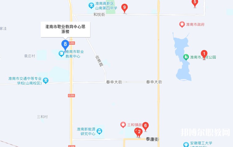 淮南經(jīng)濟(jì)技術(shù)學(xué)校地址，乘車路線