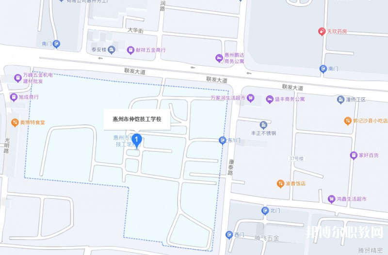 惠州市仲愷技工學(xué)校地址，乘車路線
