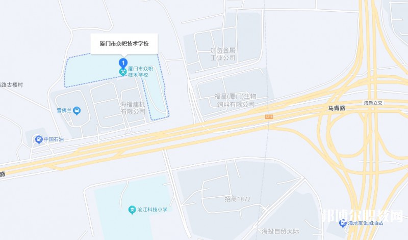 廈門市眾幟技術(shù)學校地址，乘車路線